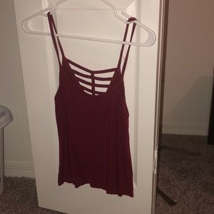 Extra small maroon flowing tank top